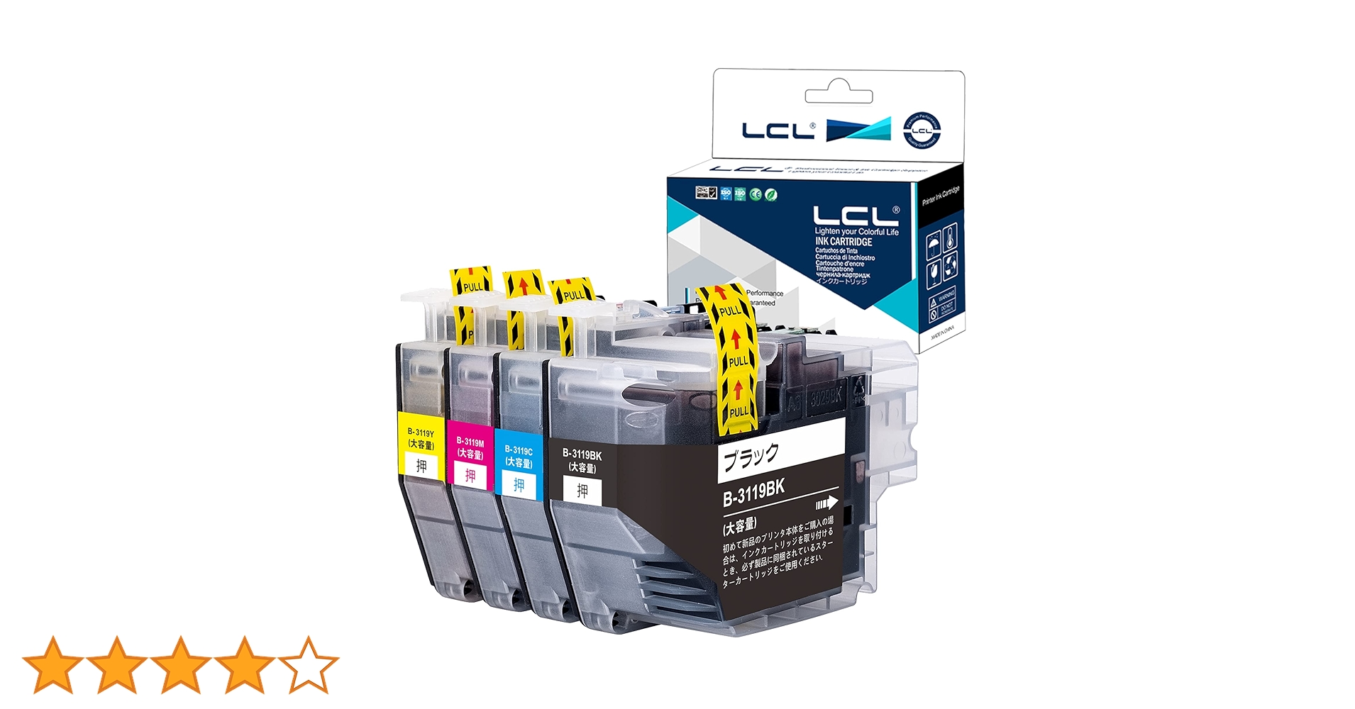 Amazon.co.jp: LCL LC3119 LC3119-4PK ブラザー 用 インク lc3119 純正
